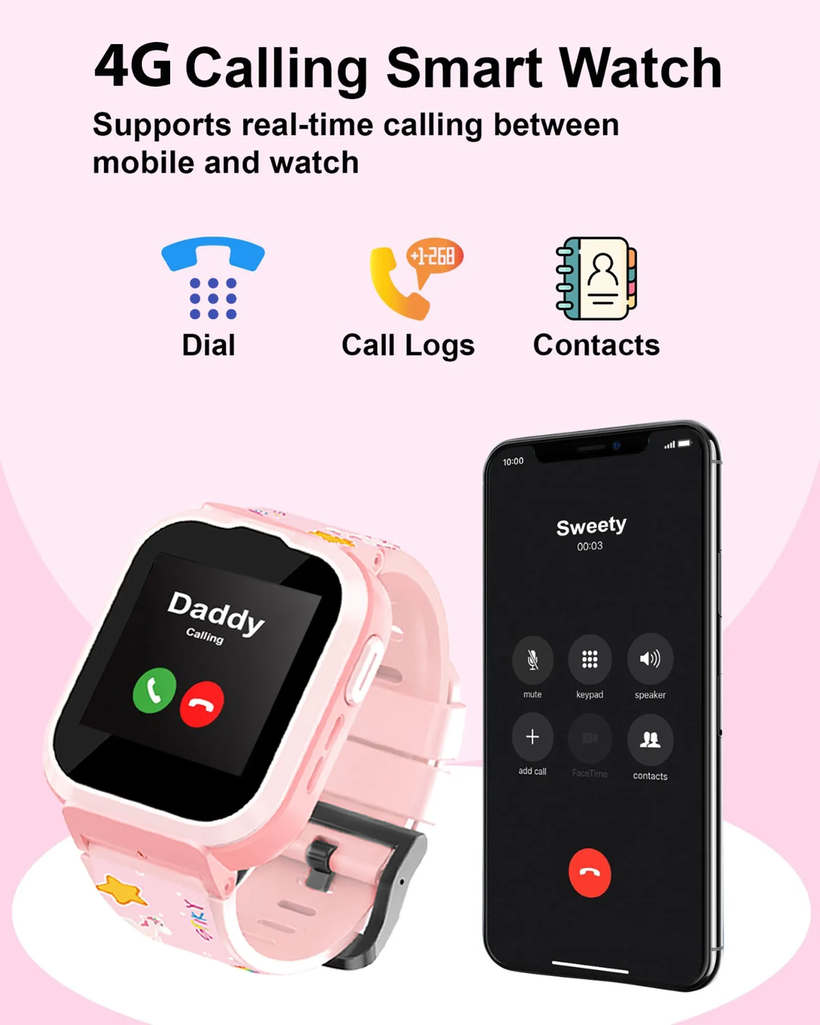 Spiky 4G Cyclops 4g Voice Calling Kids Smartwatch