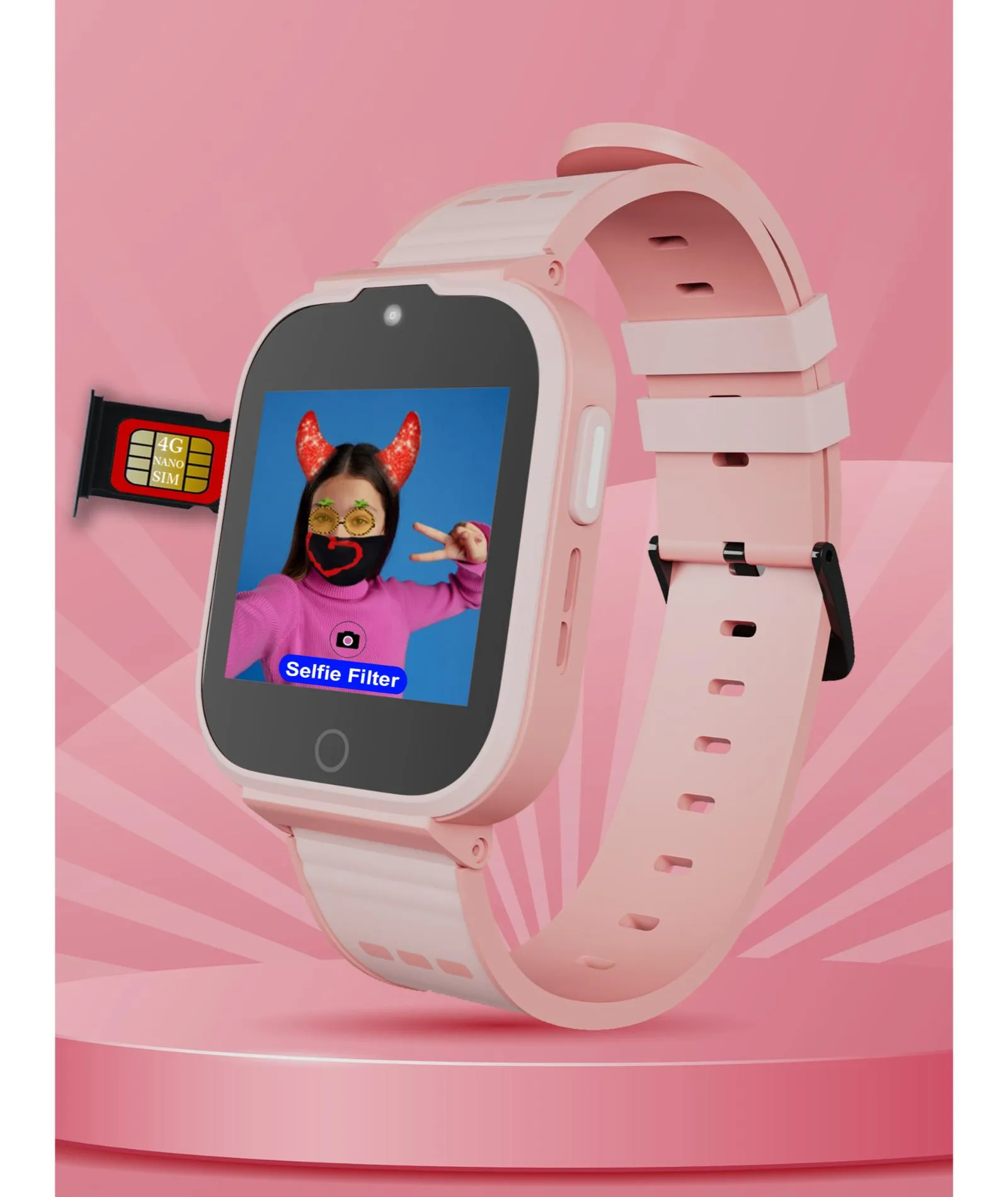 Spiky 4G Cyclops 4g Voice Calling Kids Smartwatch