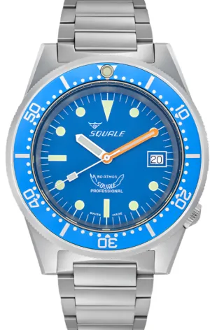 Squale 1521 Blue Blasted Bracelet Watch