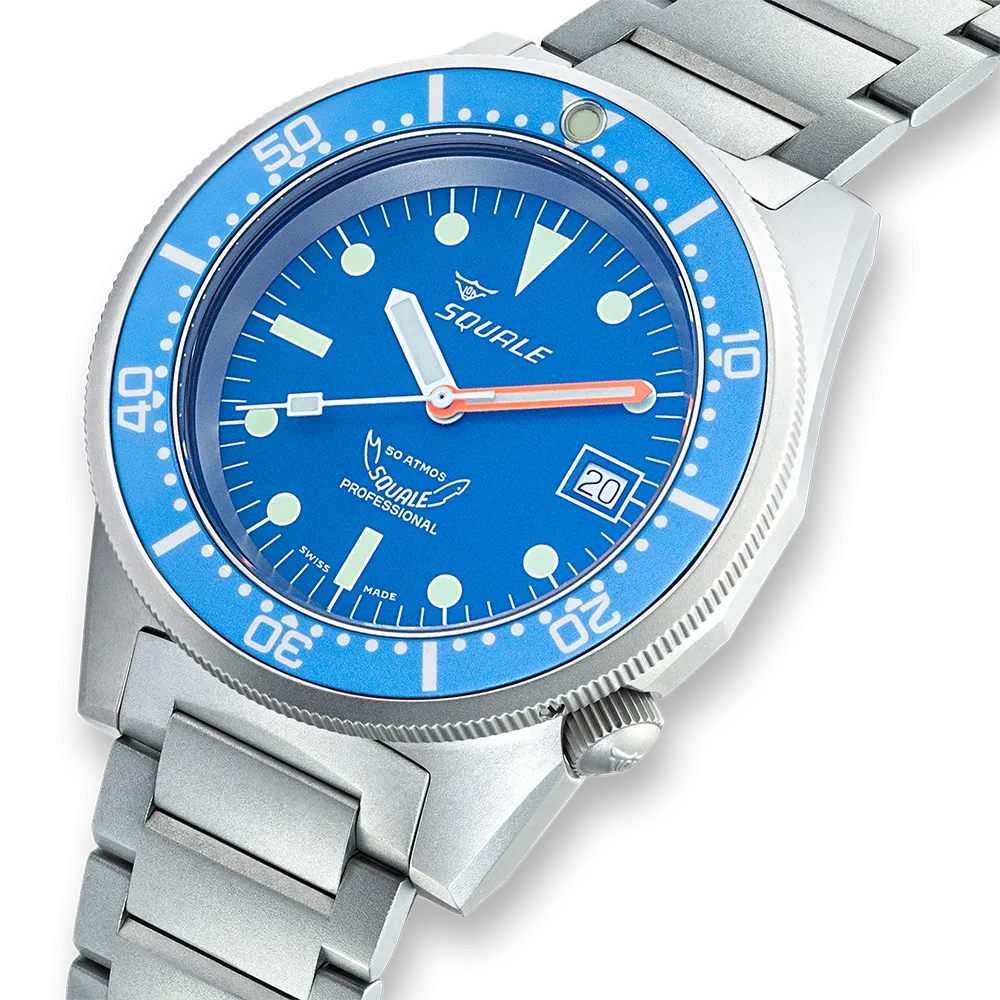 Squale 1521 Blue Blasted Bracelet Watch