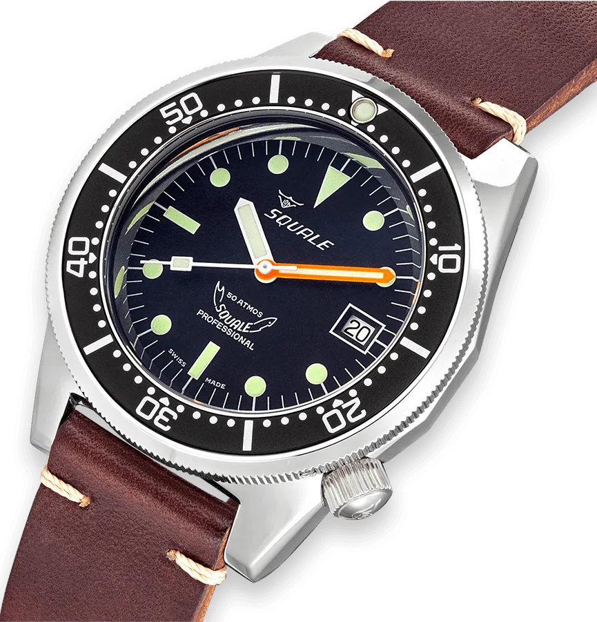 Squale 1521 Classic Leather Watch