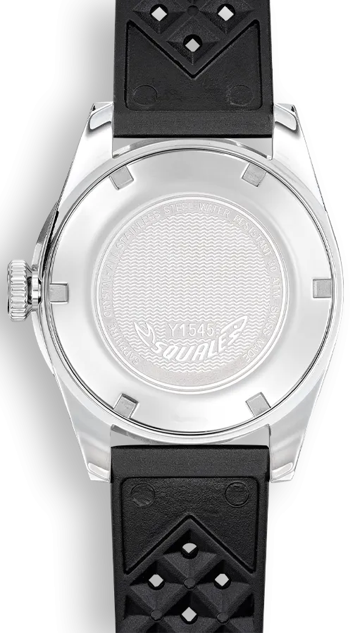 Squale 1545 Black Rubber Watch