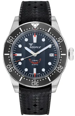 Squale 1545 Black Rubber Watch