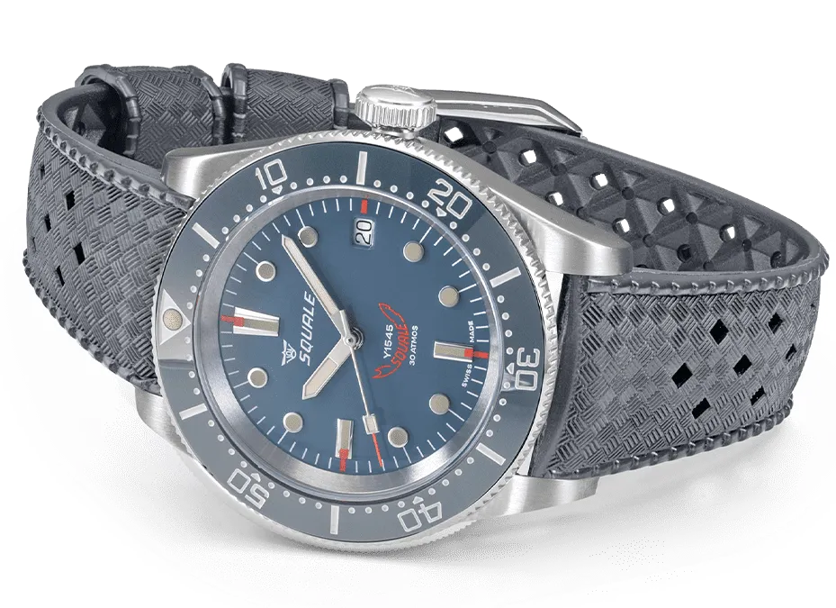 Squale 1545 Grey Rubber Watch
