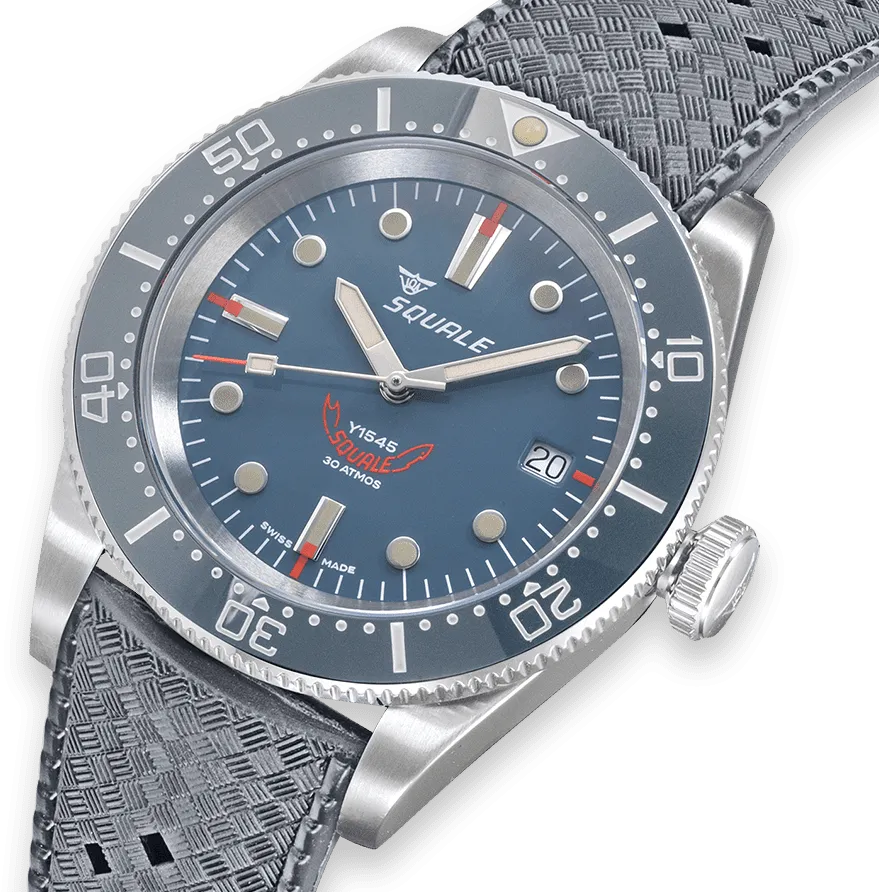 Squale 1545 Grey Rubber Watch