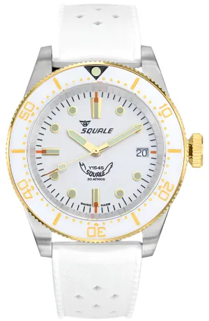 Squale 1545 White Rubber Watch