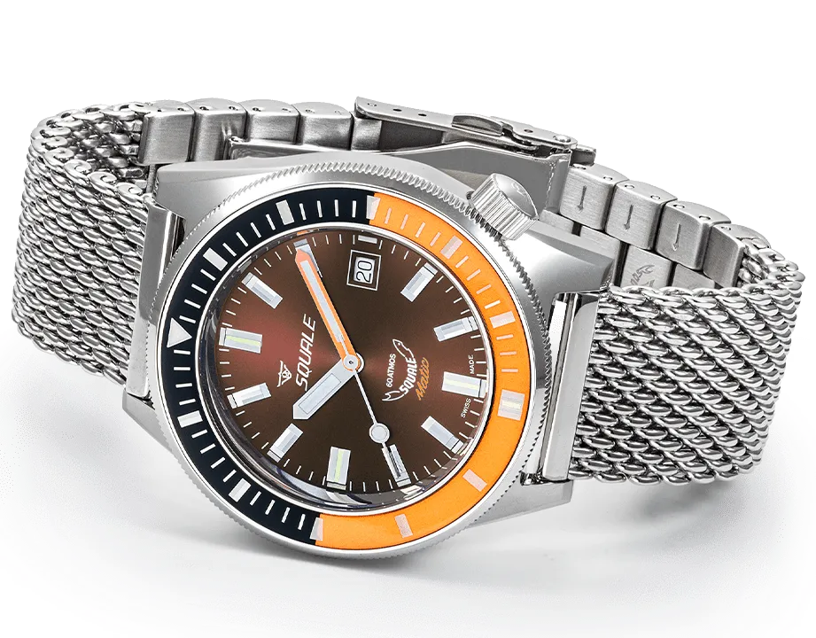 Squale Matic Chocolate Mesh Watch