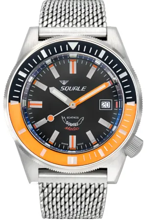 Squale Matic Orange Mesh Watch