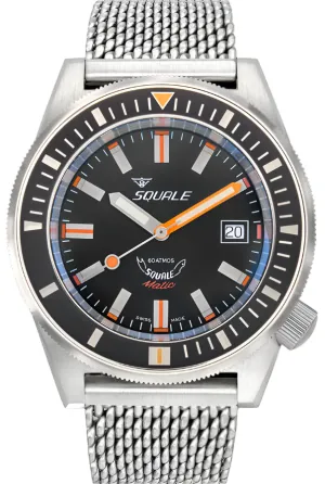 Squale Matic Satin Black Mesh Watch