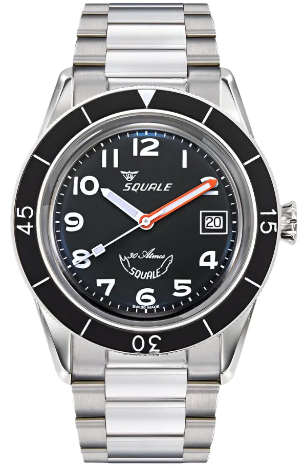 Squale SUB-39 Black Arabic Bracelet Watch