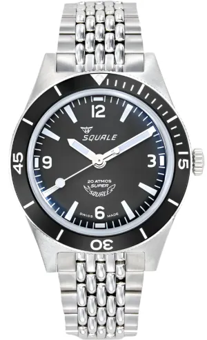 Squale SuperSquale Black Bracelet Watch