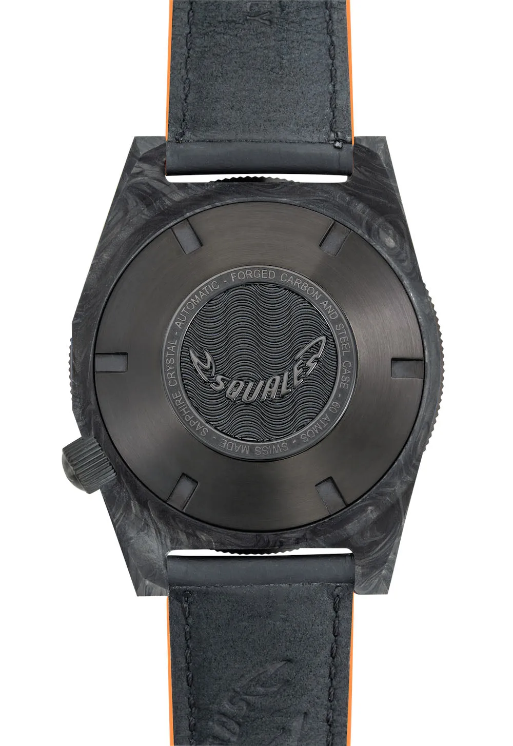 Squale T183 Orange Forged Carbon Leather Watch