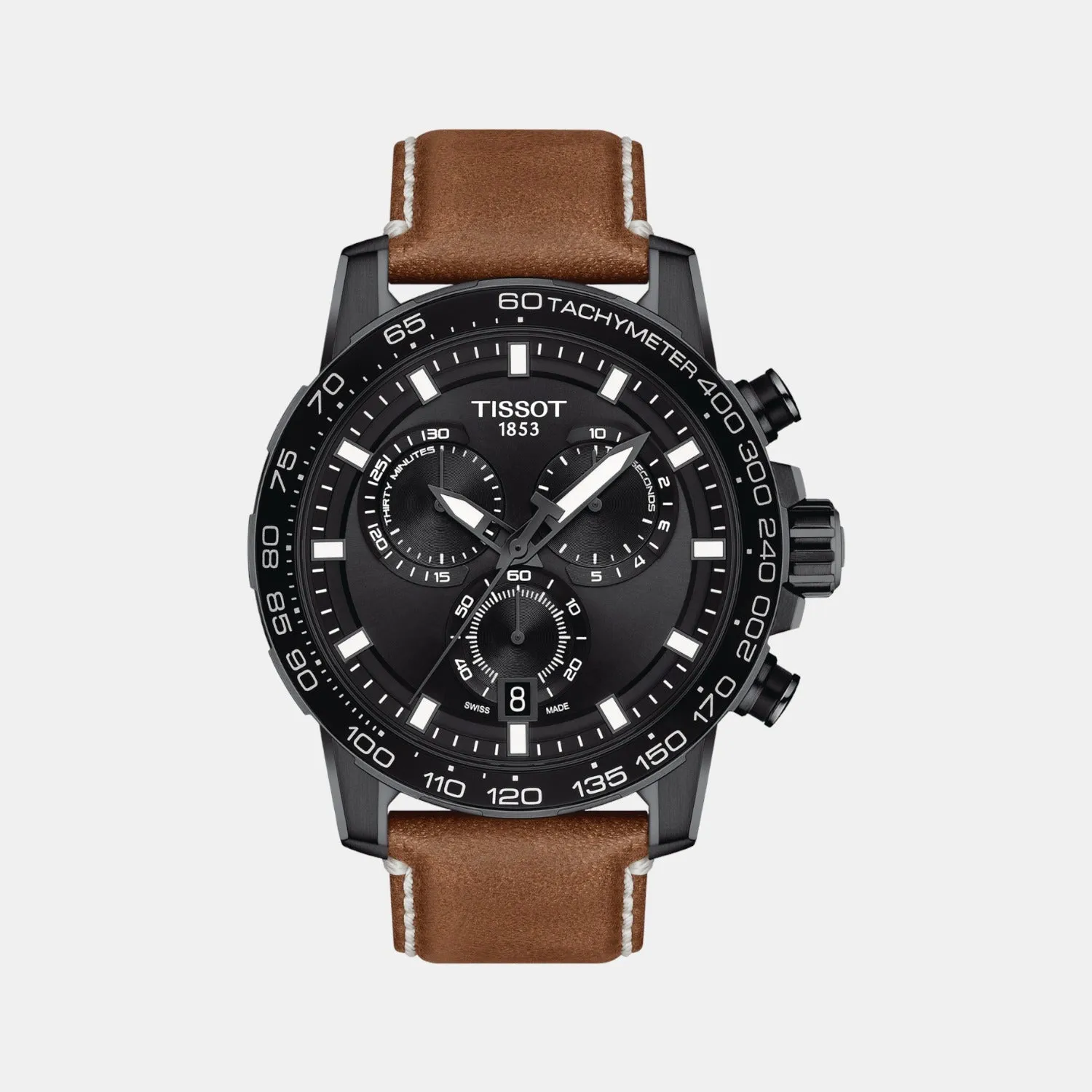 Supersport Chrono Men Chronograph Leather Watch T1256173605101