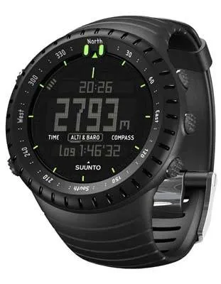 Suunto Core All Black Military Edition - Negative Display - Black Rubber Strap