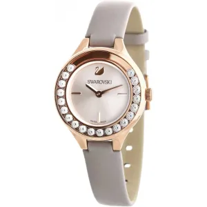 Swarovski Women's Strap Watch - Lovely Crystals Mini Grey Leather | 5261481