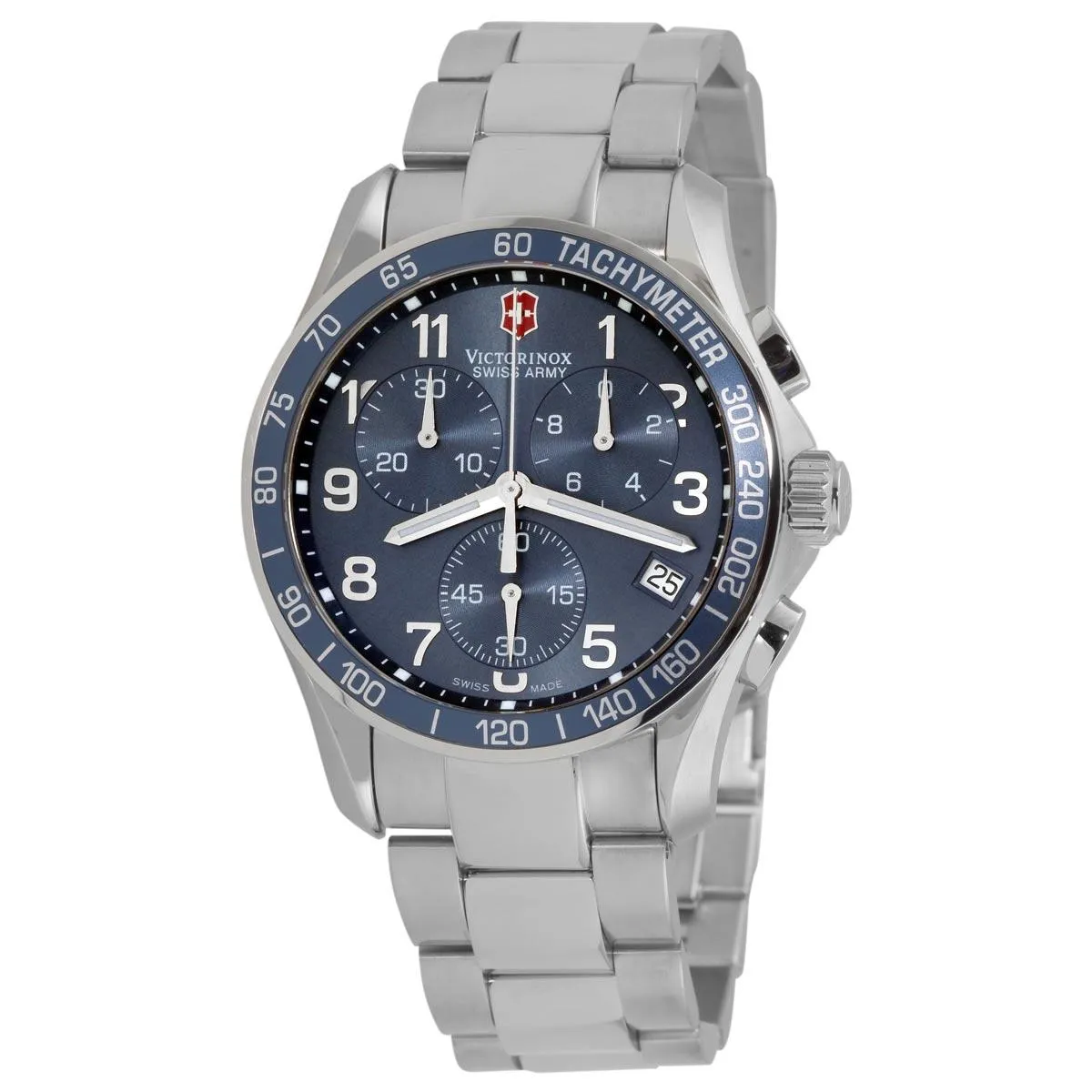 Swiss Army 241120 Men's Chrono Classic Blue Dial Stainless Steel Bracelet Watch