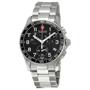 Swiss Army 241122 Men's Chrono Classic Black Dial Stainless Steel Bracelet Watch