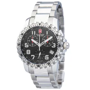 Swiss Army 241196 Men's Alpnach Black Dial Steel Bracelet Chronograph Watch