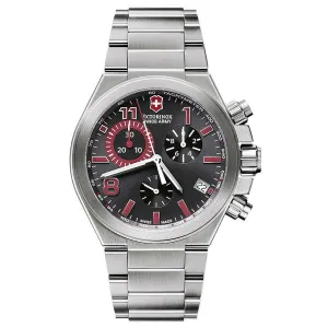 Swiss Army 241317 Men's Convoy Chrono Black Dial Stainless Steel Bracelet Watch