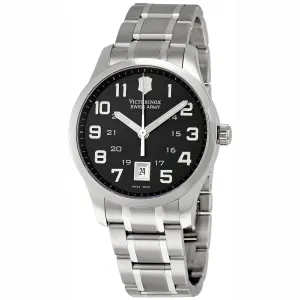 Swiss Army 241322 Men's Classic Alliance Swiss Stainless Steel Black Dial Watch
