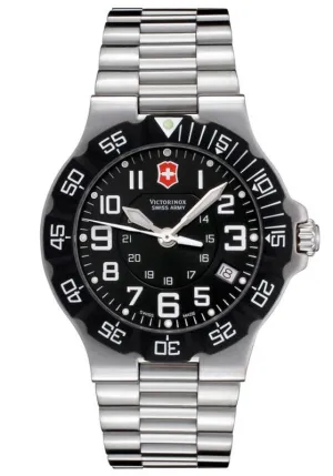 Swiss Army 241344 Men's Swiss Made Black Dial Stainless Steel Watch
