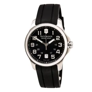 Swiss Army 241357 Men's Officer's Black Dial Black Rubber Strap Watch