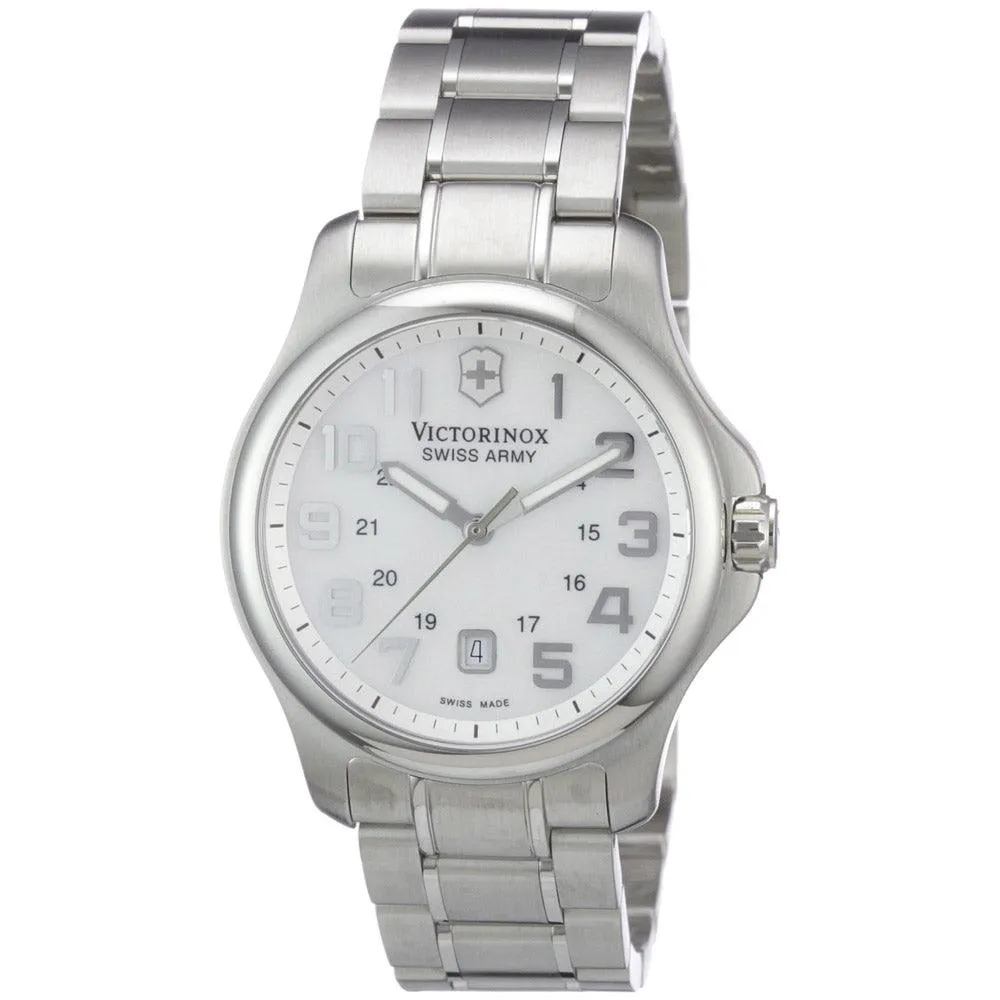 Swiss Army 241365 Women's Officer's White MOP Dial Stainless Steel Watch