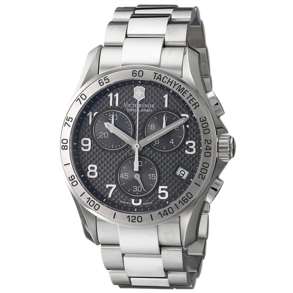 Swiss Army 241405 Men's Classic Grey Dial Steel Bracelet Chronograph Watch