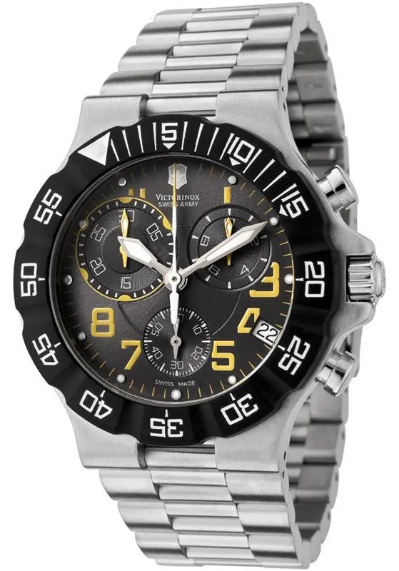 Swiss Army 241409 Men's Quartz SS Gray Dial Chronograph Watch