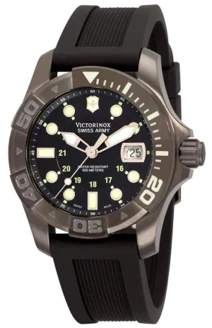 Swiss Army 241426 Men's Black Dial Rubber Strap 500M WR Dive Watch