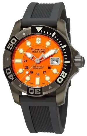 Swiss Army 241428 Men's PVD Plated Orange Dial Dive Watch