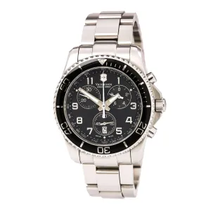 Swiss Army 241432 Men's Maverick Black Dial Stainless Steel Bracelet Chronograph Watch