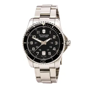Swiss Army 241436 Men's Maverick Black Dial Stainless Steel Bracelet Watch