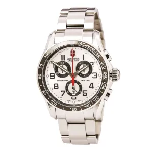 Swiss Army 241445 Men's Chrono Classic XLS Silver Dial Stainless Steel Bracelet Watch