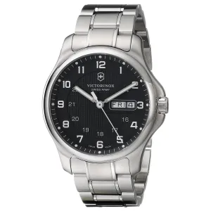 Swiss Army 241590 Men's Officers Black Dial Stainless Steel Bracelet Watch