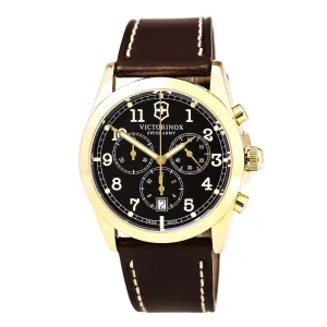 Swiss Army 241647 Men's Infantry Brown Dial Brown Leather Strap Chronograph Watch