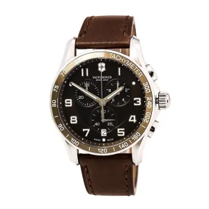 Swiss Army 241653 Men's Chrono Classic Brown Dial Brown Leather Strap Watch