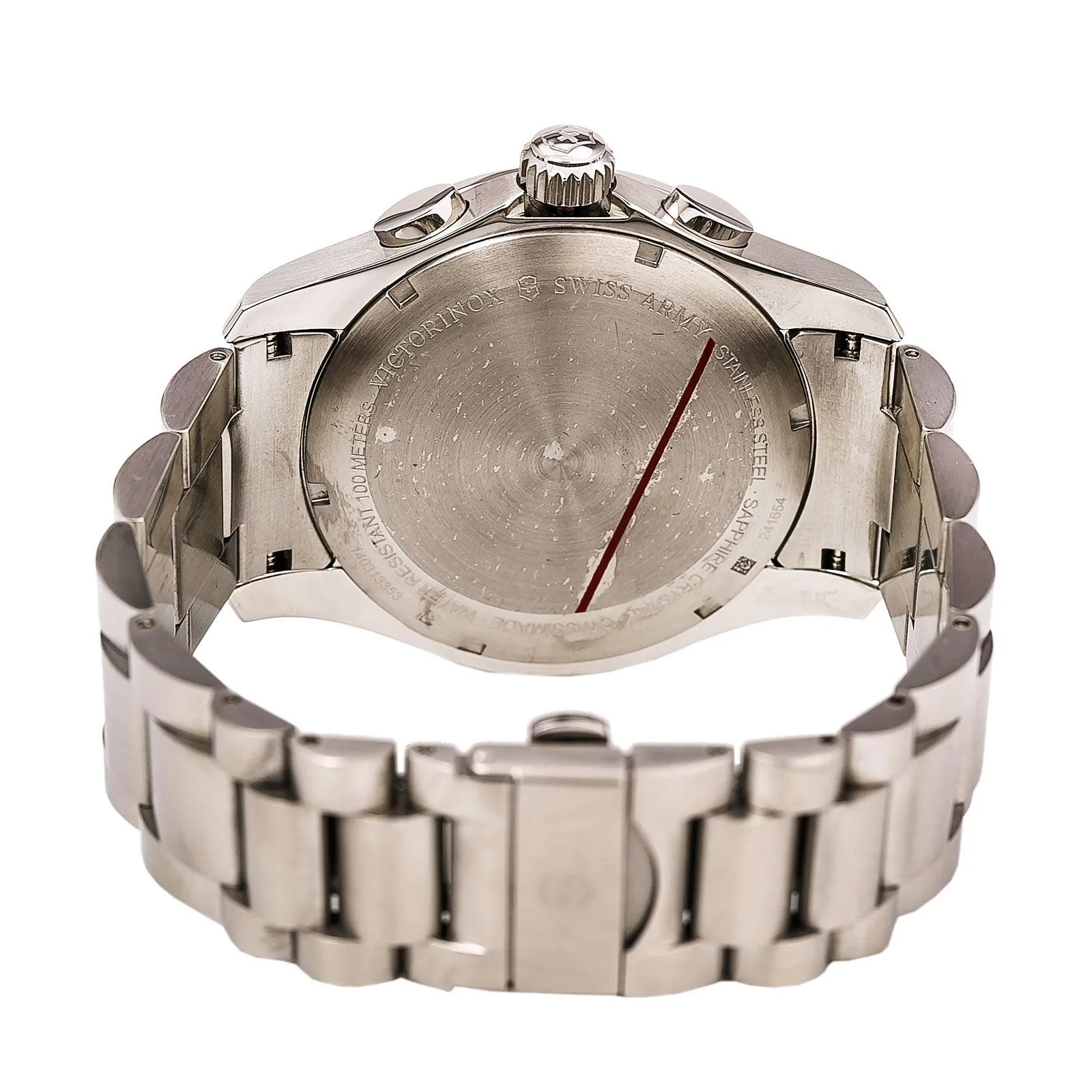 Swiss Army 241654 Men's Classic XLS Silver Dial Stainless Steel Bracelet Chronograph Watch