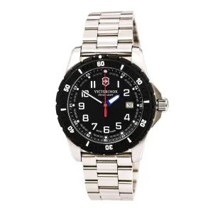 Swiss Army 241675 Men's Maverick Sport Black Dial Stainless Steel Bracelet Watch