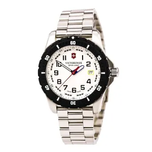 Swiss Army 241677 Men's Maverick Sport White Dial Stainless Steel Bracelet Watch