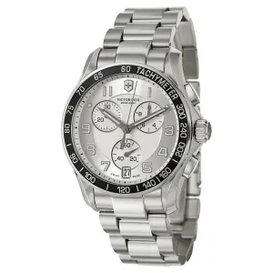 Swiss Army 249035 Men's Chrono Classic Silver Dial Stainless Steel Bracelet Watch