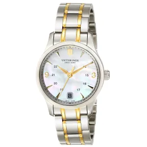 Swiss Army 249062 Women's Alliance White MOP Dial Two Tone Bracelet Watch