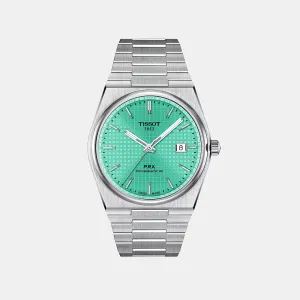 T-Classic Men Analog Light Green Dial Automatic Stainless Steel Watch T1374071109101