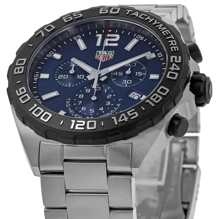 Tag Heuer Formula 1 Quartz Chronograph Blue Dial Steel Men's Watch