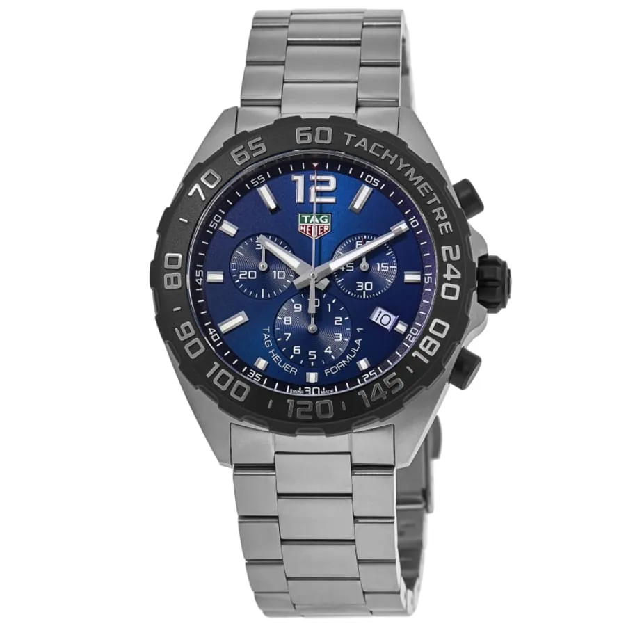 Tag Heuer Formula 1 Quartz Chronograph Blue Dial Steel Men's Watch