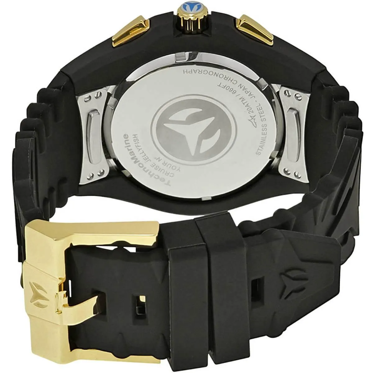 Technomarine Men's Chrono Watch - Cruise JellyFish Black MOP Dial Strap | TM-115353