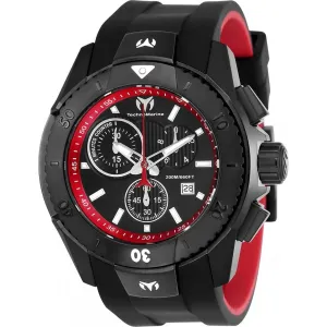 Technomarine Men's Chronograph Watch - UF6 Black Dial Rubber Strap | TM-616002