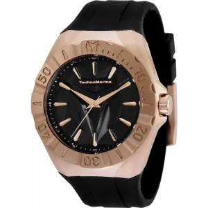 Technomarine Men's Quartz Watch - Cruise Rose Gold Case Black Rubber Strap | TM-120009