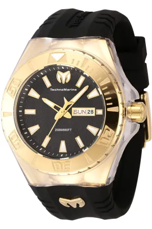 Technomarine Men's Watch - Cruise Monogram Black Rubber Silicone Strap | TM-122011