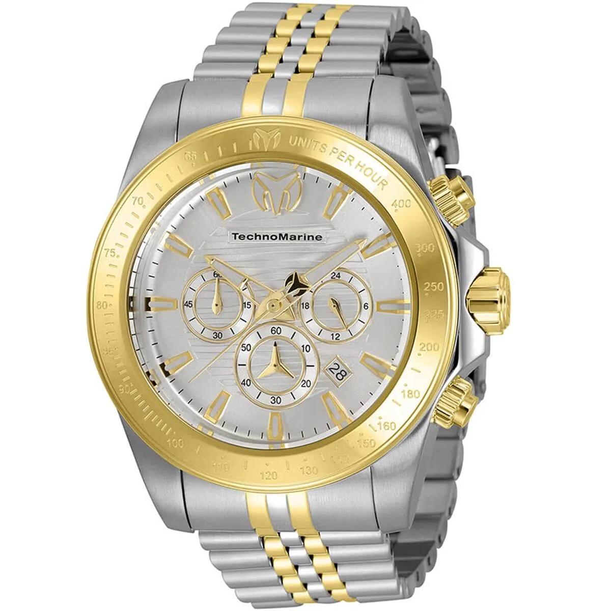 Technomarine Men's Watch - Manta Ray Chronograph Silver and YG Bracelet | TM-220143